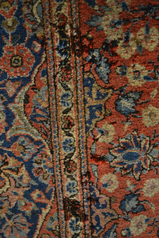 Kashan rug, west Persia, circa 1920s, 6ft. 11in. x 4ft. 6in. 2.11m. x 1.37m. Areas of moth damage, - Image 3 of 6