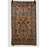 Kerman ivory field rug, south west Persia, circa 1930s, 5ft. x 2ft. 11in. 1.52m. x 0.89m. Together
