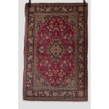 Attractive Kashan rug, west Persia, circa 1920s-30s, 4ft. 5in. x 3ft. 5in. 1.35m. x 1.04m. Good