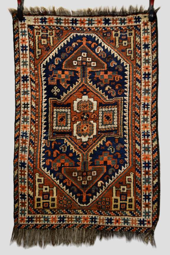 Three rugs all 1920s-30s, comprising: Fars rug, Shiraz area, south west Persia, 4ft. 3in. x 2ft.