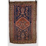 Kurdish rug of tree, vase and bird design, Hamadan area, north west Persia, about 1920s, 6ft. 2in. x