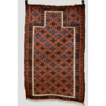 Baluchi prayer rug, Khorasan, north east Persia, early 20th century, 4ft. 7in. x 2ft. 10in. 1.40m. x