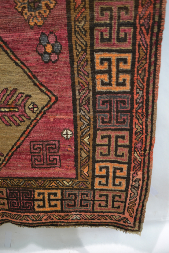 Kurdish rug, north west Persia, 20th century, 7ft. 4in. x 4ft. 4in. 2.24m. x 1.32m. Overall wear - Image 2 of 4