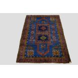 Anatolian(?) carpet of Caucasian design, about 1930s, 9ft. x 6ft. 4in. 2.75m. x 1.93m. Some wear;