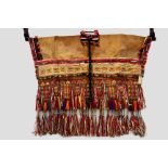 Plains Indian ceremonial trapping or horse cover, north America, circa 1960s. The hide top band