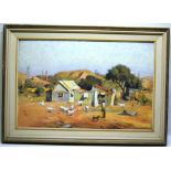 John Eldershaw, oil on board, 'Prospectors Shack, Ravenswood.' Signed and inscribed on the