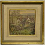 Arthur Studd 1863- 1919. An oil painting on board Maes Court near Tenbury Wells, Somerset, inscribed