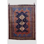 Afshar rug, Sirjan valley, Kerman area, south west Persia, about 1930s-40s, 6ft. 11in. x 5ft. 5in.