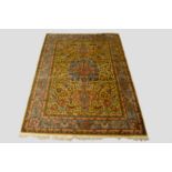 Sparta carpet with pale gold field, west Anatolia, circa 1930s, 10ft. 10in. x 8ft. 3.30m. x 2.44m.