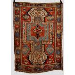 Sewan Kazak rug, south west Caucasus, second half 19th century, 7ft. 8in. x 5ft. 5in. 2.34m. x 1.