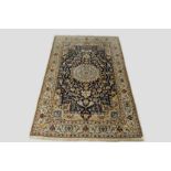 Nain part silk carpet, central Persia, mid-20th century, 10ft. 5in. x 6ft. 7in. 3.17m. x 2.01m. Some