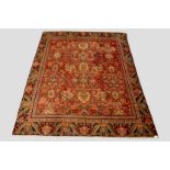 Mahal carpet, north west Persia, circa 1920s, 10ft. 10in. x 8ft. 3in. 3.30m. x 2.51m. Reduced in