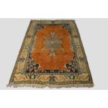 Attractive Tabriz carpet woven with a Jugendstil-style design in a soft palette, north west