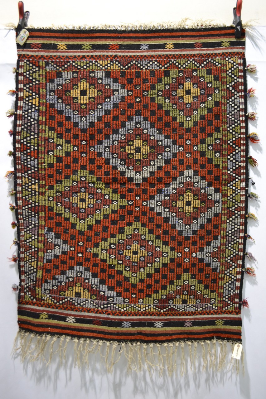 Eight Anatolian kelims, various brocading and embroidery techniques, all modern, the largest, - Image 17 of 25