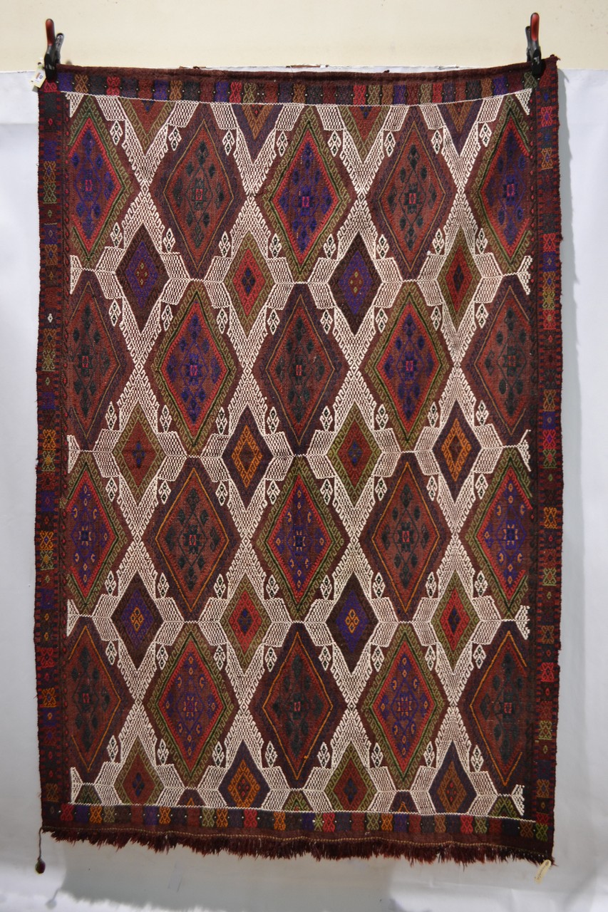 Eight Anatolian kelims, various brocading and embroidery techniques, all modern, the largest, - Image 2 of 25