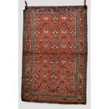 Malayer rug, north west Persia, circa 1930s-40s, 6ft. 2in. x 4ft. 1in. 1.88m. x 1.25m. Some areas of