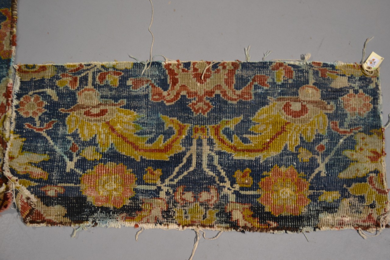 Anatolian kelim cushion, late 19th century, 2ft. 3in. x 1ft. 5in. 0.69m. x 0.43m. Some repairs. - Image 5 of 6