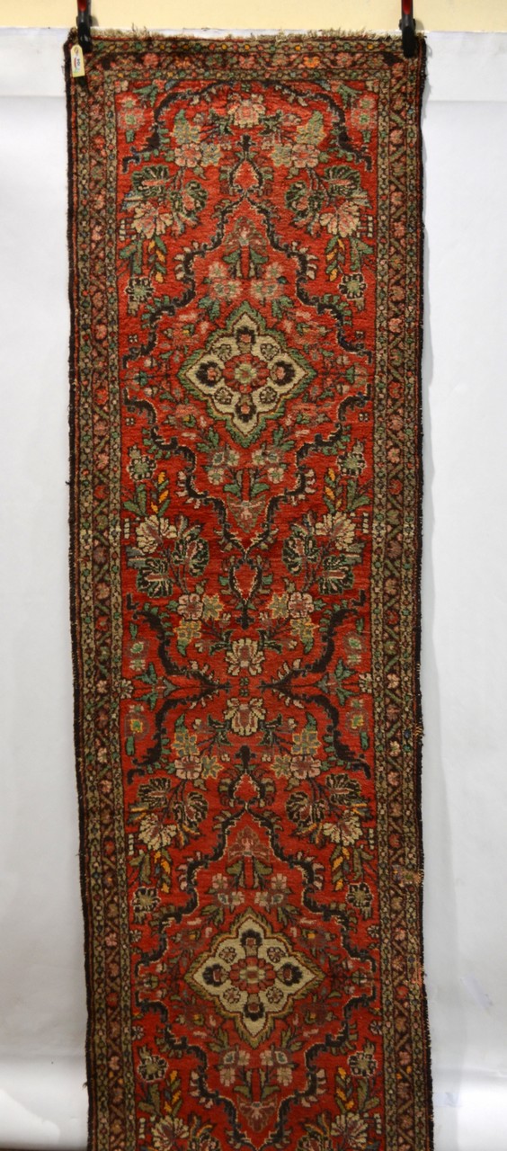 Hamadan runner, north west Persia, circa 1930s, 14ft. 7in. x 2ft. 9in. 4.45m. x 0.84m. Some areas of - Image 3 of 6
