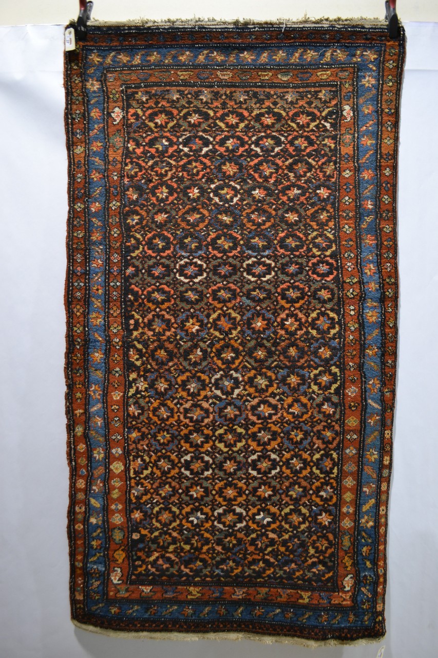 Hamadan rug, north west Persia, circa 1930s, 6ft. 8in. x 3ft. 7in. 2.03m. x 1.09m. Some wear in - Image 2 of 5