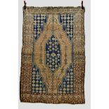 Mazlaghan rug, north west Persia, circa 1930s, 6ft. 5in. x 4ft. 5in. 1.96m. x 1.35m. Overall wear;