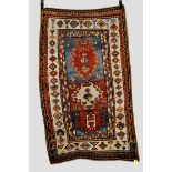 Attractive Kazak small rug, south west Caucasus, circa 1880s, 5ft. 9in. x 3ft. 3in. 1.75m. x 1m.