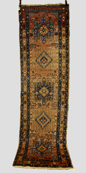 Karaja runner, north west Persia, about 1930s, 10ft. 9in. x 3ft. 2in. 3.28m. x 0.97m. Overall