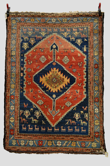 Hamadan rug, north west Persia, circa 1920s-30s, 5ft. 11in. x 4ft. 3in. 1.80m. x 1.30m. Overall