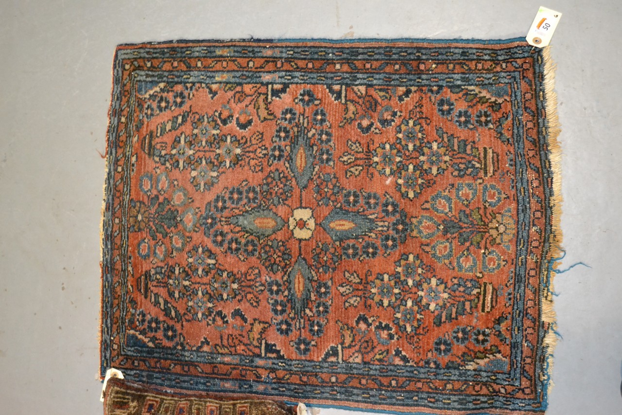 Group of six weavings, comprising: Hamadan mat, north west Persia, about 1930s 3ft. x 2ft. 11in. 0. - Image 6 of 6