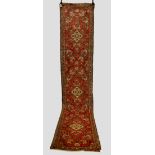 Hamadan runner, north west Persia, circa 1930s, 14ft. 7in. x 2ft. 9in. 4.45m. x 0.84m. Some areas of