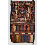 Jaf Kurd khorjin, north west Persia, early 20th century, 3ft. 8in. x 2ft. 2in. (open) 1.12m. x 0.