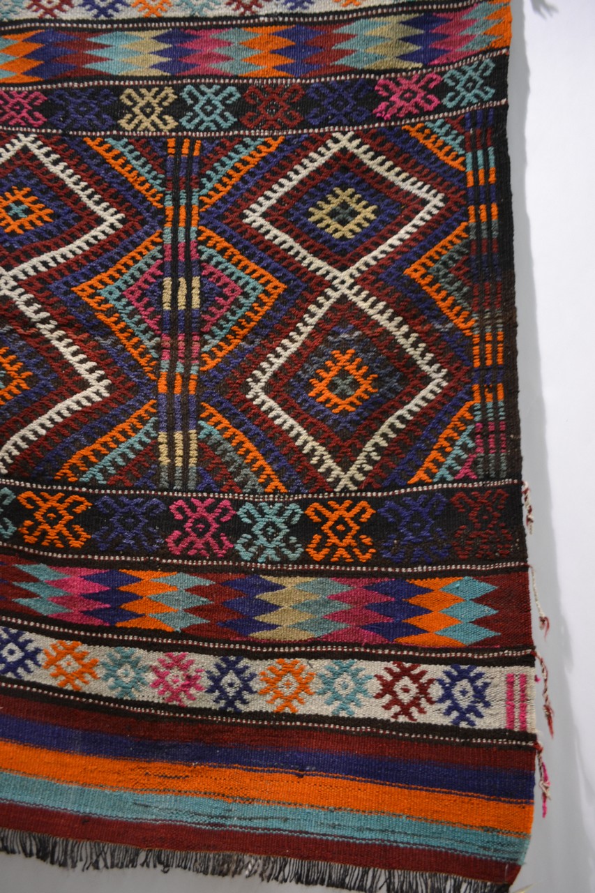 Eight Anatolian kelims, various brocading and embroidery techniques, all modern, the largest, - Image 6 of 25