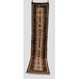 Quchan Kurd brocaded flatweave runner, north west Persia, modern, 12ft. 6in. x 2ft. 8in. 3.80m. x