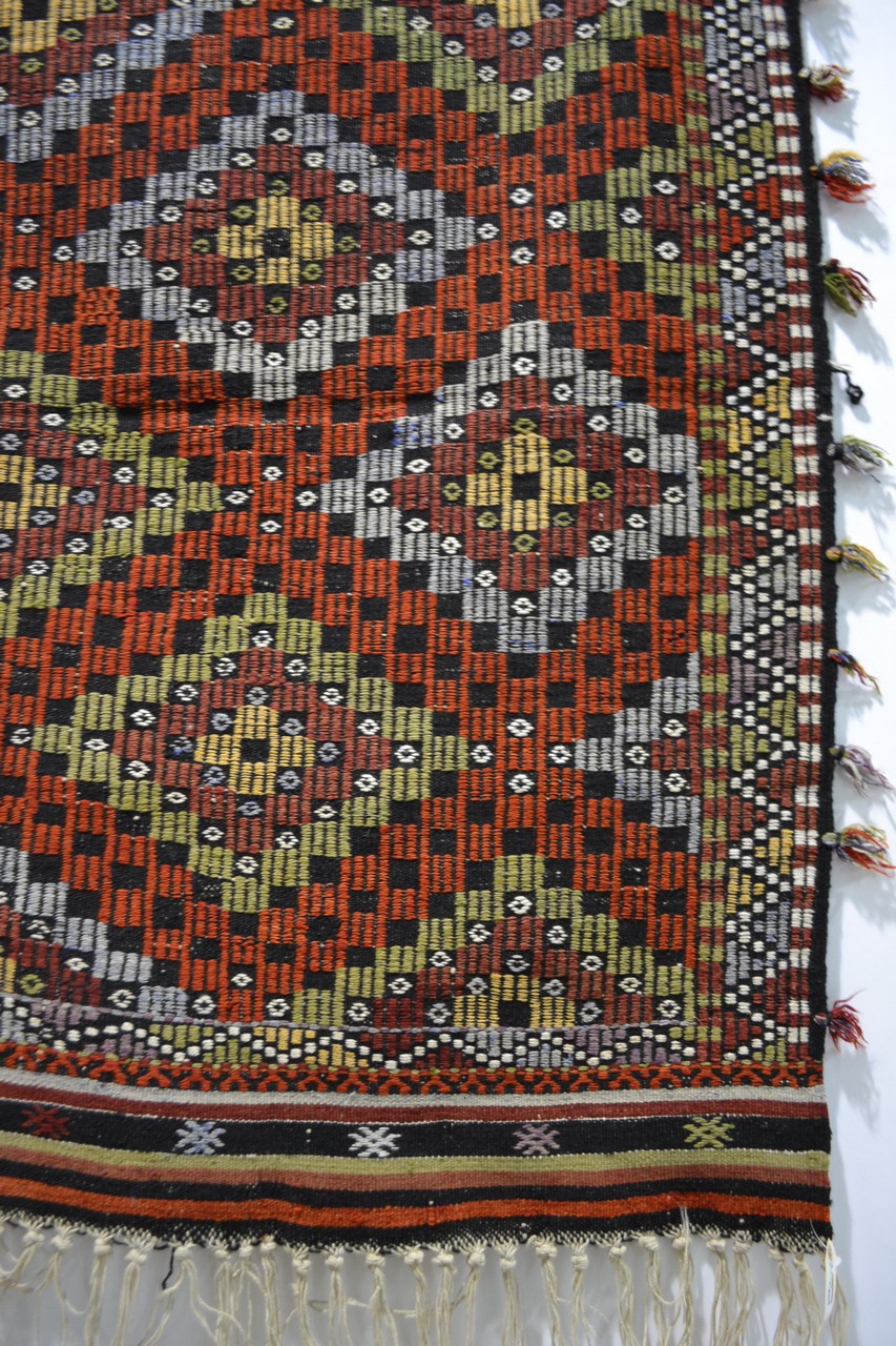 Eight Anatolian kelims, various brocading and embroidery techniques, all modern, the largest, - Image 18 of 25