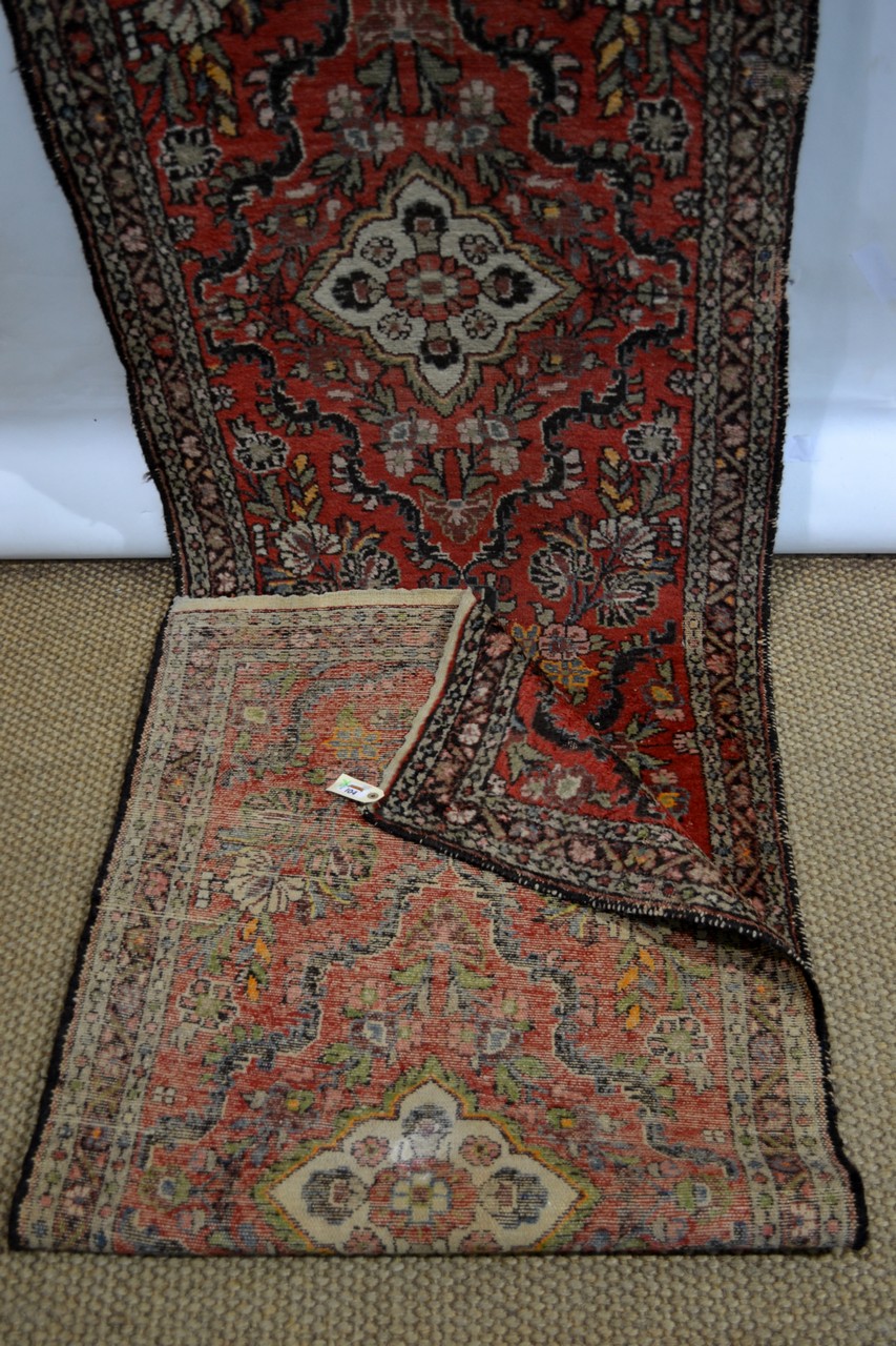 Hamadan runner, north west Persia, circa 1930s, 14ft. 7in. x 2ft. 9in. 4.45m. x 0.84m. Some areas of - Image 5 of 6
