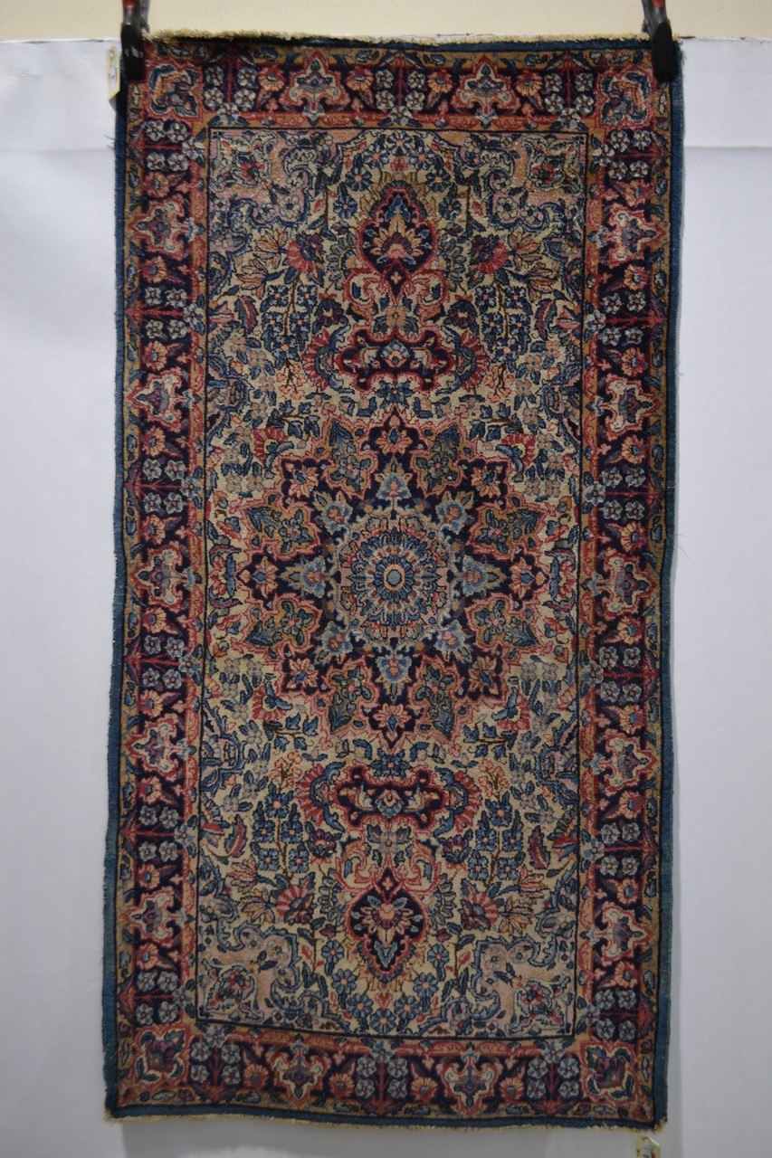 Kerman ivory field rug, south west Persia, circa 1940s-50s, 5ft. 1in. x 2ft. 8in. 1.55m. x 0.81m. - Image 2 of 4