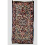 Kerman ivory field rug, south west Persia, circa 1940s-50s, 5ft. 1in. x 2ft. 8in. 1.55m. x 0.81m.