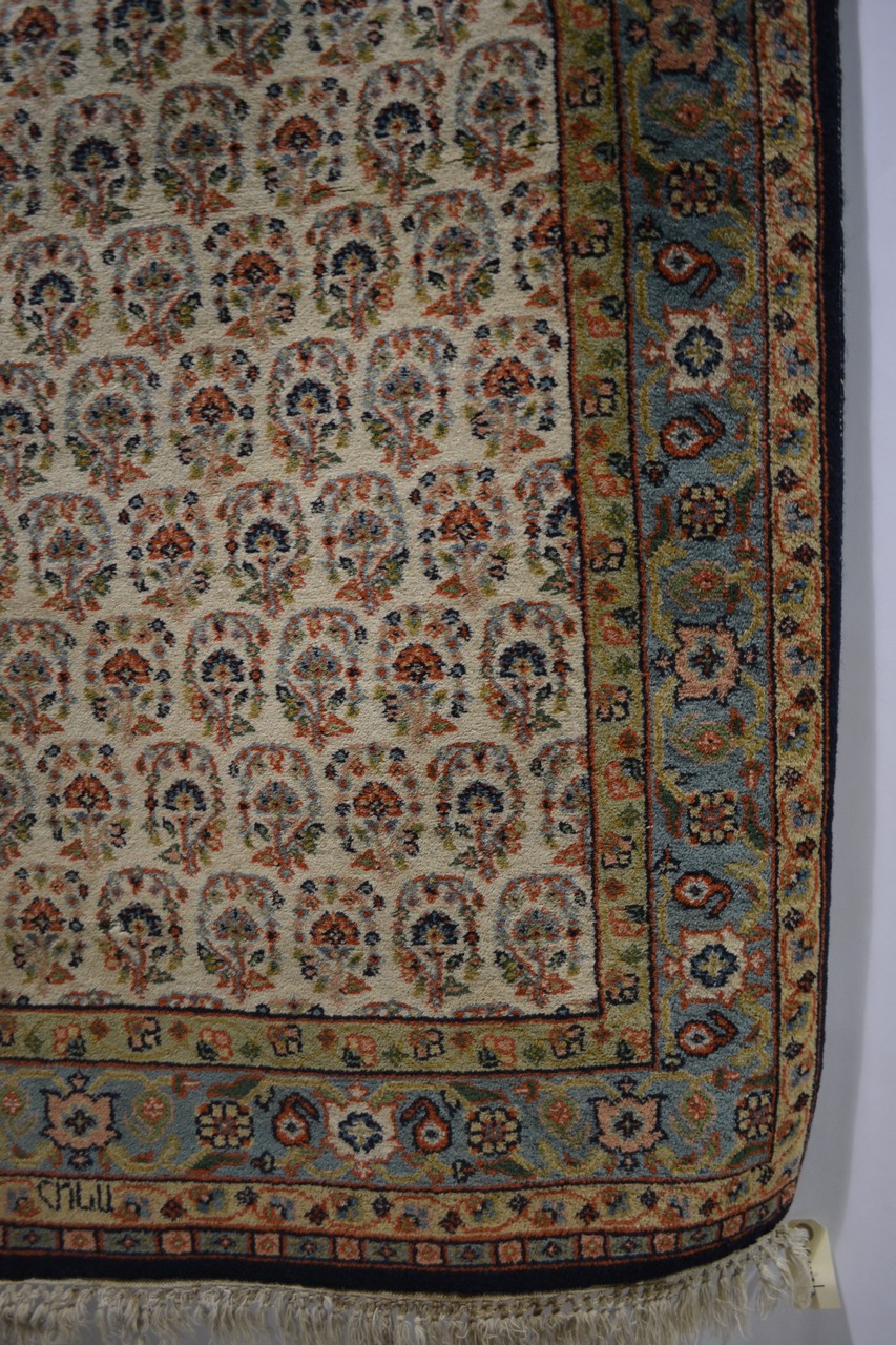 Attractive Saruk ivory field ‘boteh’ rug, north west Persia, second half 20th century, 5ft. 4in. x - Image 3 of 5