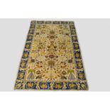 Arraiolos ivory field carpet, Portugal, second half 20th century, 10ft. 6in. x 6ft. 4in. 3.20m. x