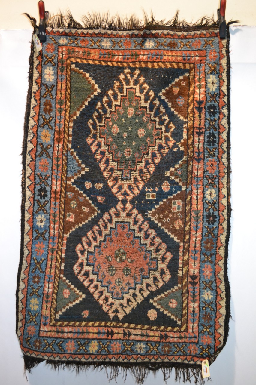 Fars gabbeh, Shiraz area, south west Persia, circa 1930s, 7ft. 4in. x 3ft. 7in. 2.24m. x 1.09m. - Image 5 of 7