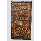 Hamadan rug, north west Persia, circa 1930s, 6ft. 8in. x 3ft. 7in. 2.03m. x 1.09m. Some wear in