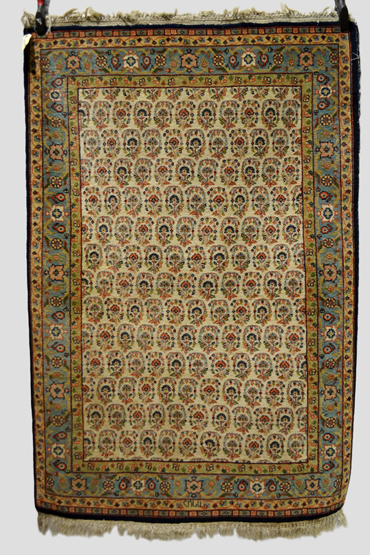 Attractive Saruk ivory field ‘boteh’ rug, north west Persia, second half 20th century, 5ft. 4in. x