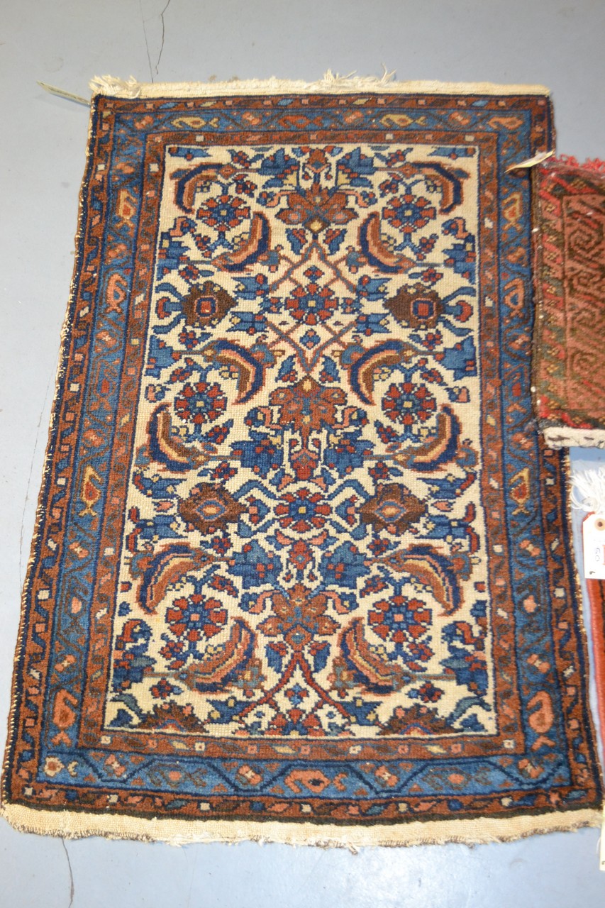 Group of six weavings, comprising: Hamadan mat, north west Persia, about 1930s 3ft. x 2ft. 11in. 0. - Image 3 of 6