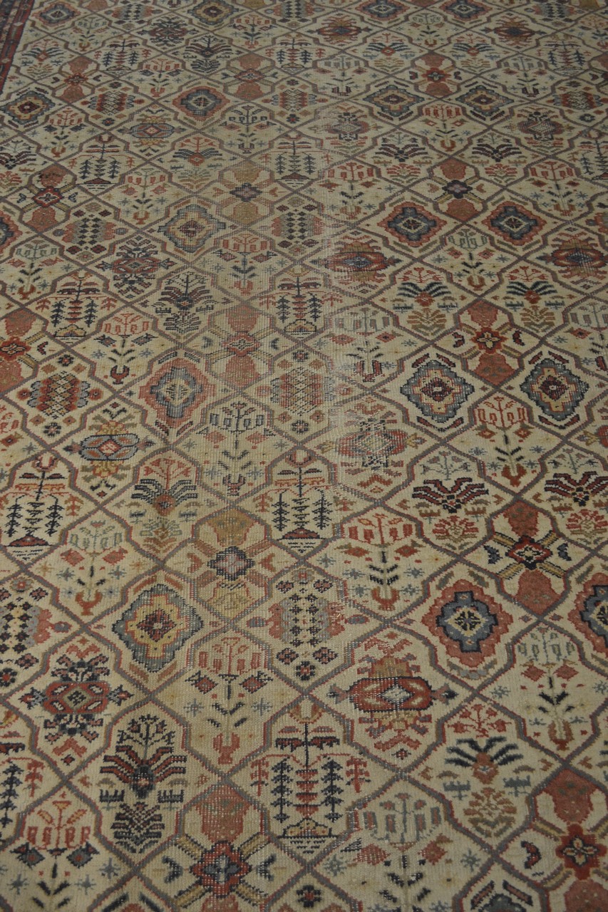Sparta ivory lattice field carpet, south west Anatolia, circa 1920s, 12ft. 9in. x 10ft. 2in. 3. - Image 5 of 6