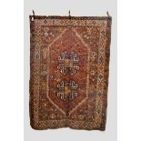 Fars rug, Shiraz area, south west Persia, early 20th century, 7ft. 6in. x 5ft. 5in. 2.29m. x 1.