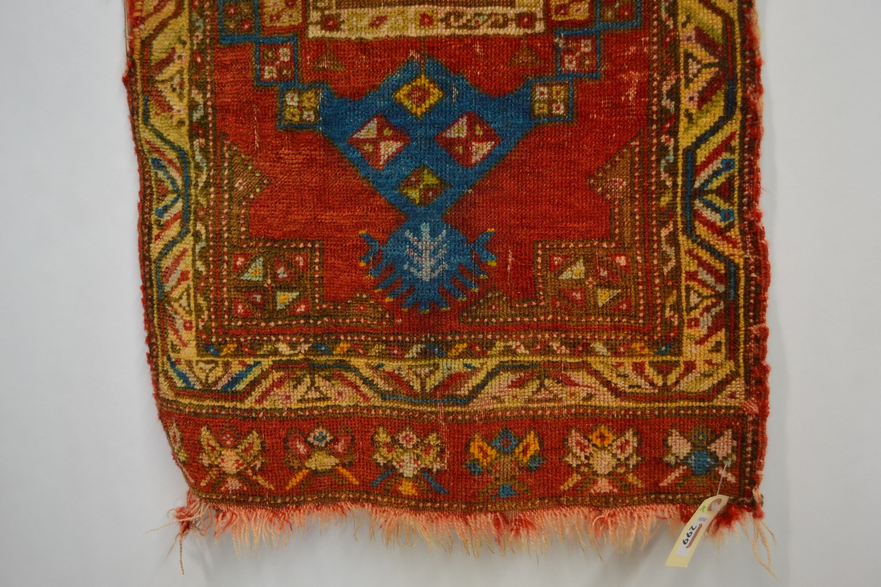 Attractive Anatolian yastik, probably Gaziantep area, east Anatolia, 19th century, 3ft. x 1ft. - Image 2 of 3