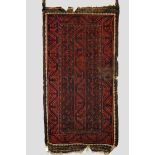Baluchi rug, Khorasan, north east Persia, circa 1890, 5ft. 7in. x 2ft. 11in. 1.79m. x 0.89m. Overall