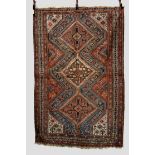 Qashqa’i rug, Fars, south west Persia, circa 1930s, 7ft. 4in. x 4ft. 9in. 2.24m. x 1.45m. Overall