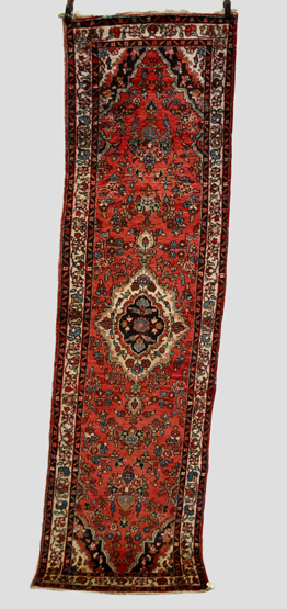 Two Hamadan runners, north west Persia circa 1930s-1940s, the first: 9ft. 10in. x 2ft. 9in. 3m. x