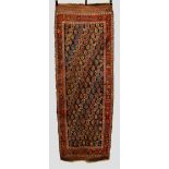 Attractive Afshar boteh long rug, Kerman area, south west Persia, late 19th century, 8ft. x 3ft.