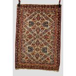 Esfahan ivory field rug, south west Persia, circa 1930s, 4ft. 11in. x 3ft. 5in. 1.50m. x 1.04m.